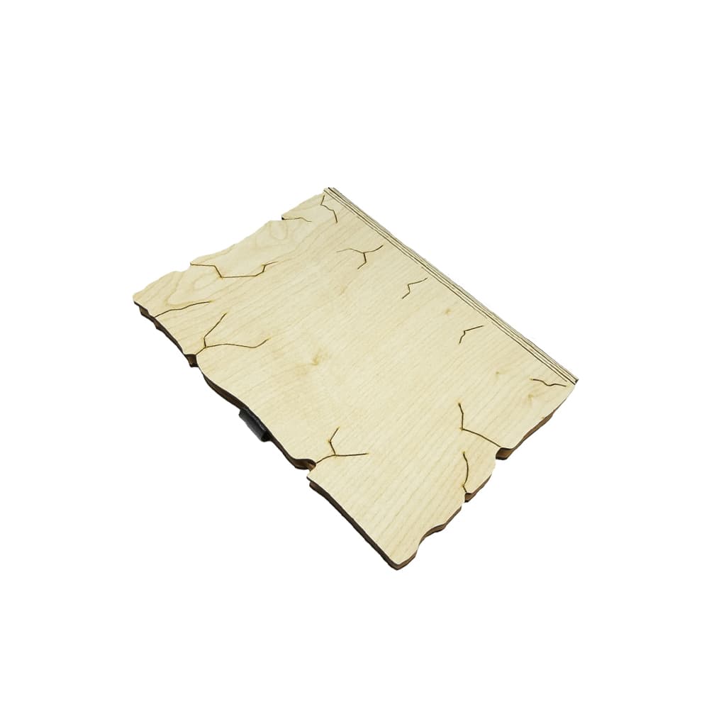 Ahşap Mdf Kapaklı Spiralli Kraft Yapraklı Defter