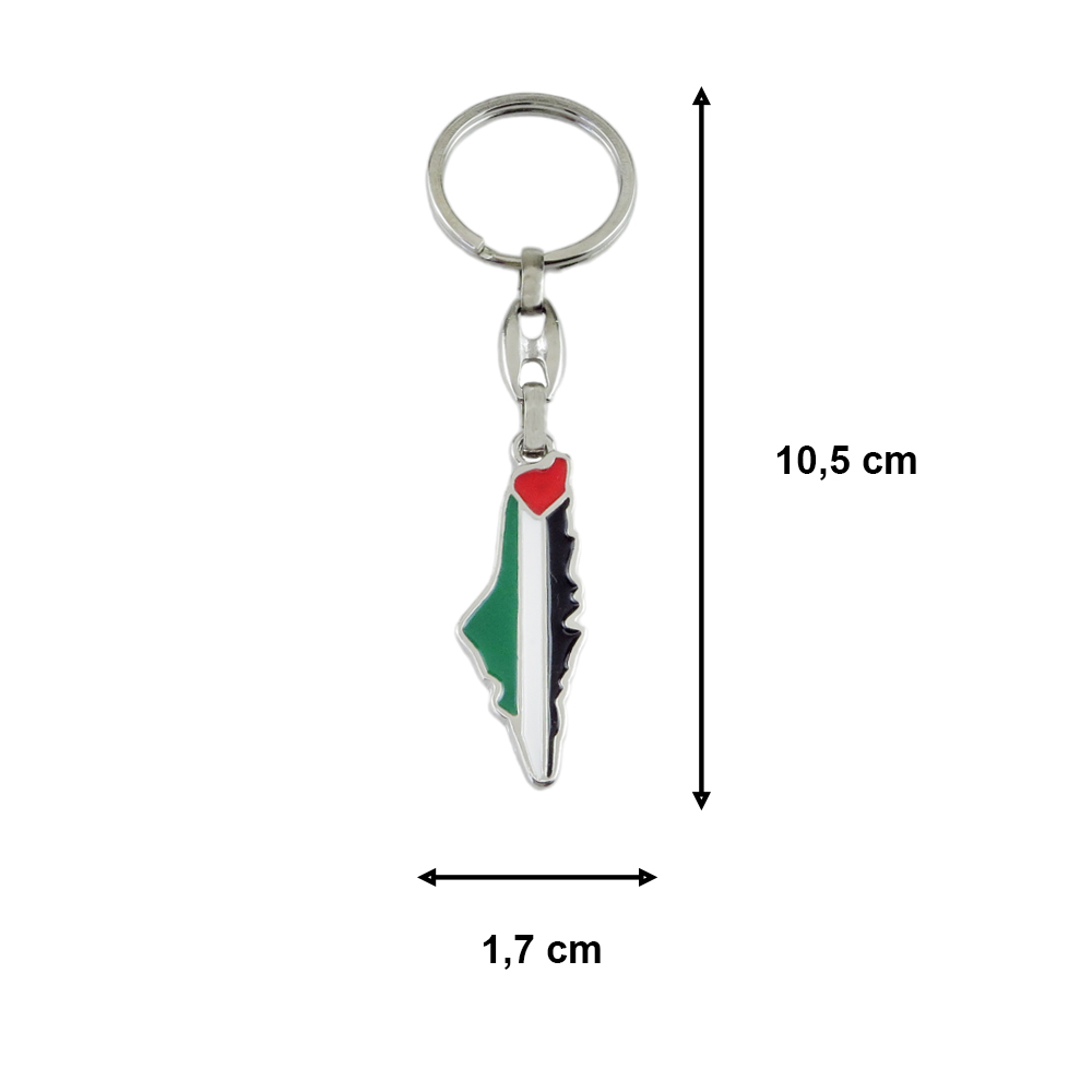 Filistin Haritası Metal Anahtarlık 1 Adet