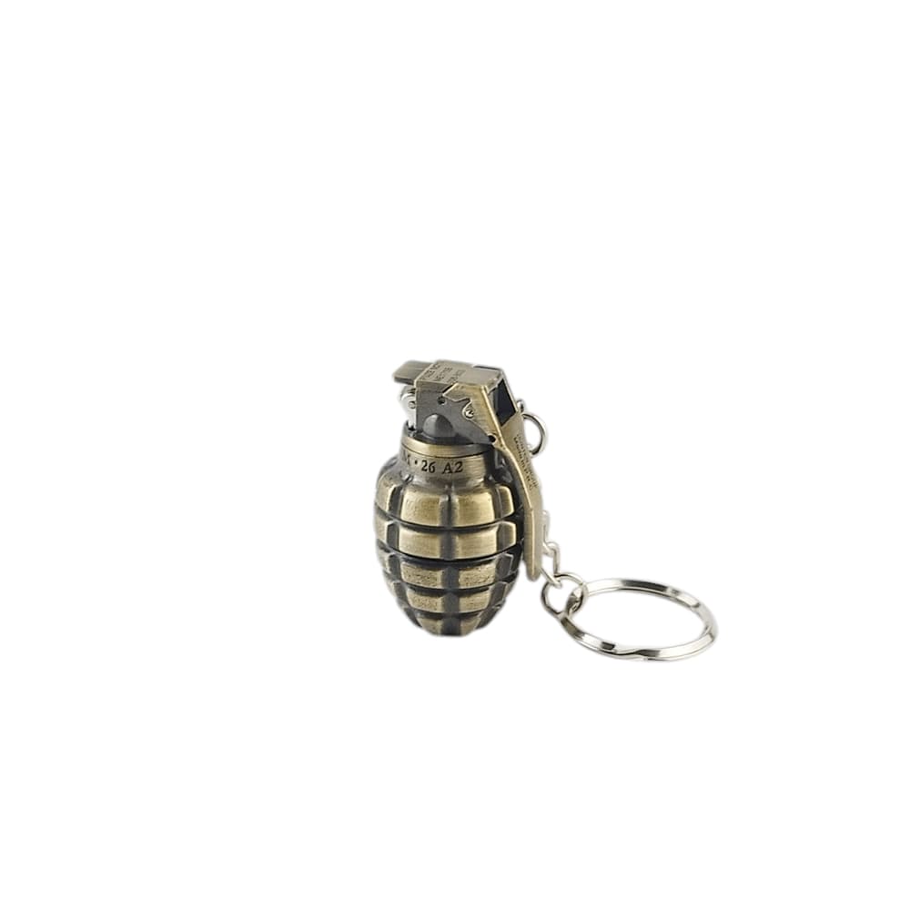 Eskitme Yüzey ve Renkli Mini El Bombası Çakmak Anahtarlık 1 Adet