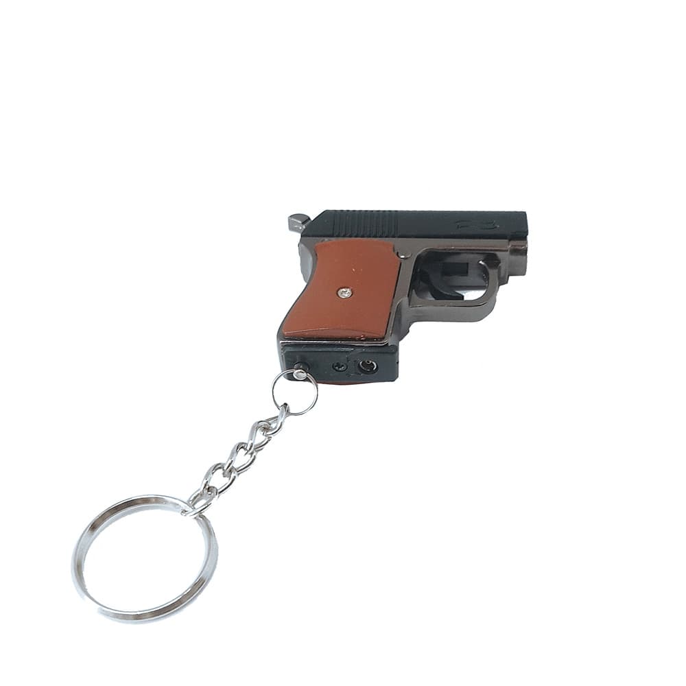 Mini Tabanca Silah Şeklinde Çakmak Anahtarlık 1 Adet