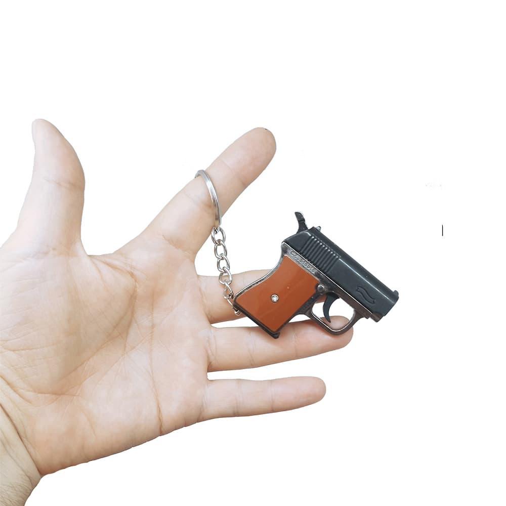 Mini Tabanca Silah Şeklinde Çakmak Anahtarlık 1 Adet