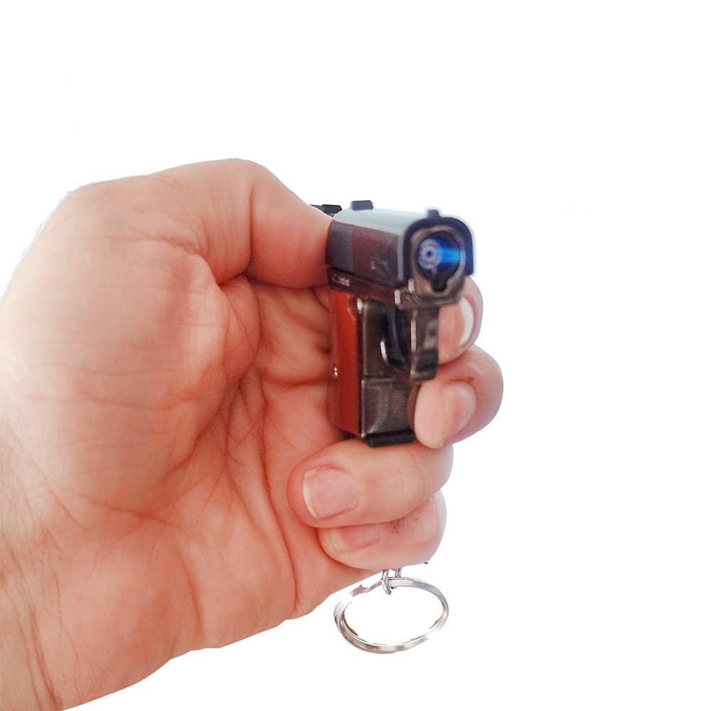Mini Tabanca Silah Şeklinde Çakmak Anahtarlık 1 Adet