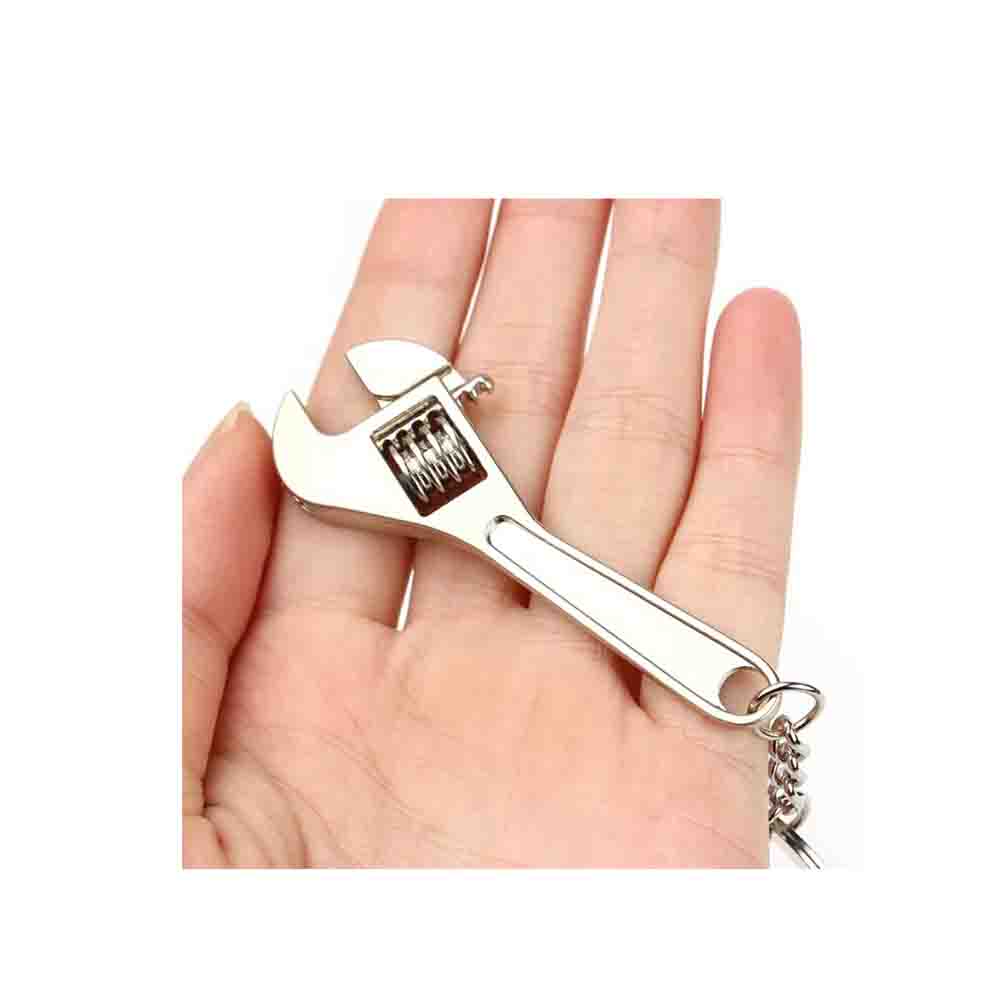 Kurbağacık Ingiliz Anahtarı Tasarımında Küçük Boy Döküm Zamak Metal Anahtarlık 1 Adet