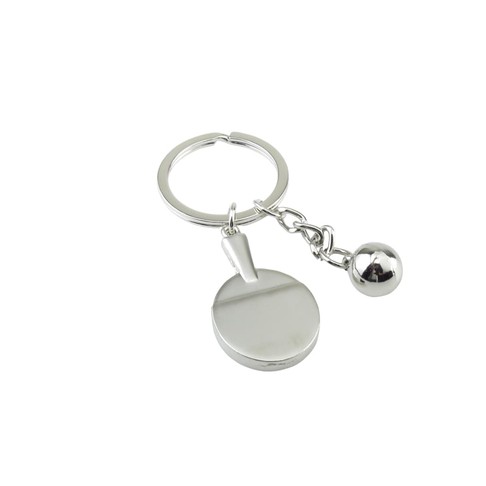 Masa Tenisi Pin Pon Topu ve Raket Tasarımında Metal Anahtarlık 1 Adet