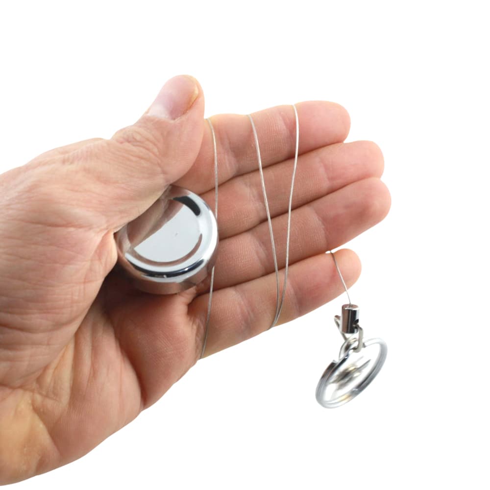 Yaka Kartı İçin Metal Gövdeli Metal İpli 3 Cm Yoyo Anahtarlık 1 Adet