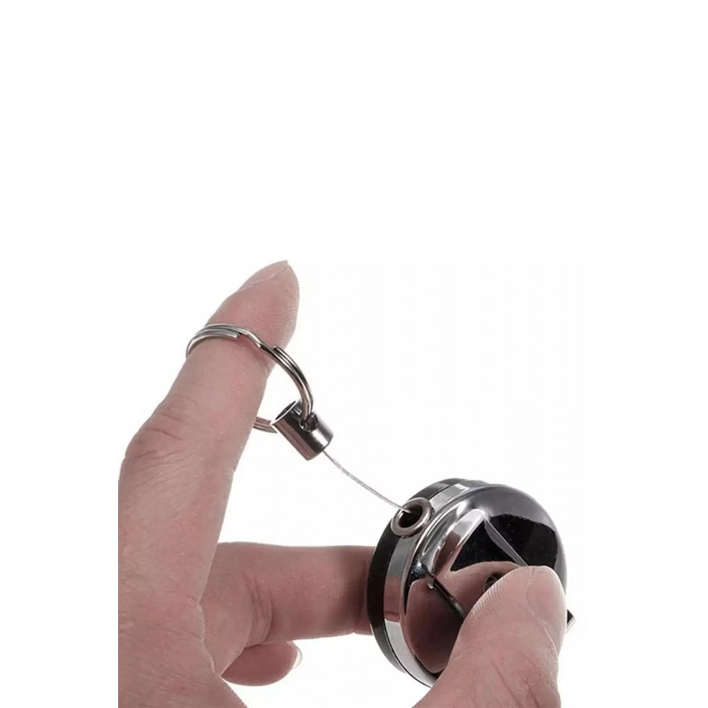Metal İpli Yaka Kartı Için 4 Cm Yoyo Anahtarlık 1 Adet