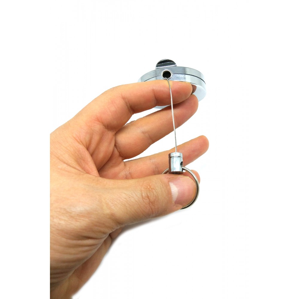 Yaka Kartı Için Metal Gövdeli Metal Ipli 5 Cm Yoyo Anahtarlık 1 Adet