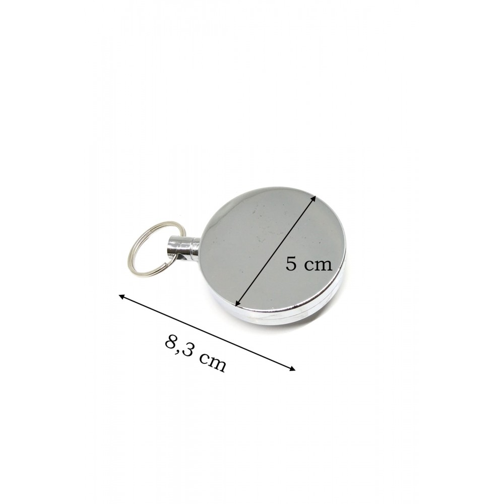 Yaka Kartı Için Metal Gövdeli Metal Ipli 5 Cm Yoyo Anahtarlık 1 Adet
