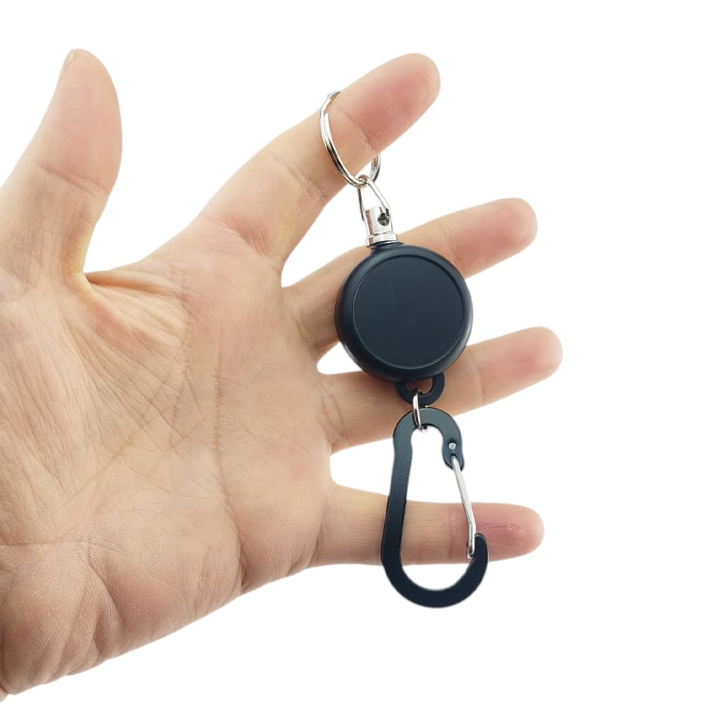 Karabinalı Plastik Gövdeli Metal İpli Yoyo Anahtarlık 1 Adet
