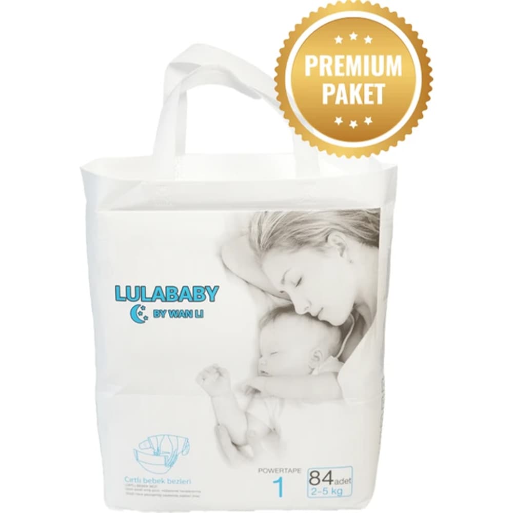Lula Baby Premium Fırsat Paketi Bebek Bezi 1 Numara Yenidoğan 1 Paket 84 Adet Lula Baby Premium Fırsat Paketi Bebek Bezi 1 Numara Yenidoğan 1 Paket 84 Adet
