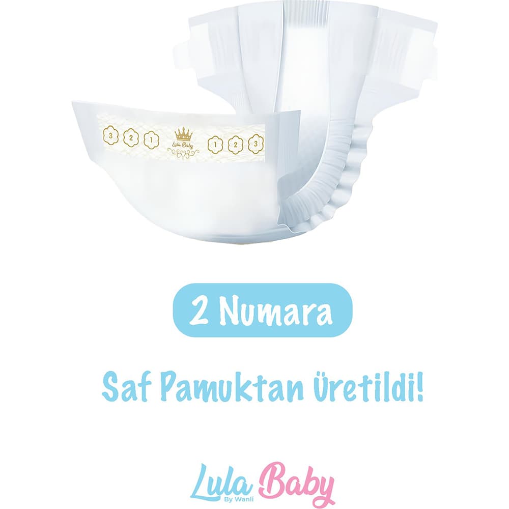 Lula Baby Premium Fırsat Paketi 2 Numara Bebek Bezi 1 Paket 76 Adet