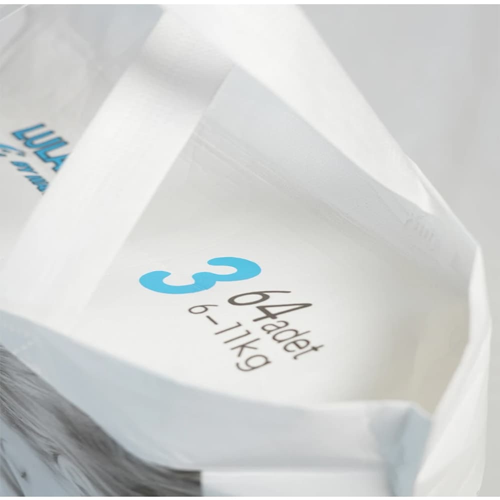 Lula Baby Premium Fırsat Paketi 3 Numara Bebek Bezi 1 Paket 64 Adet
