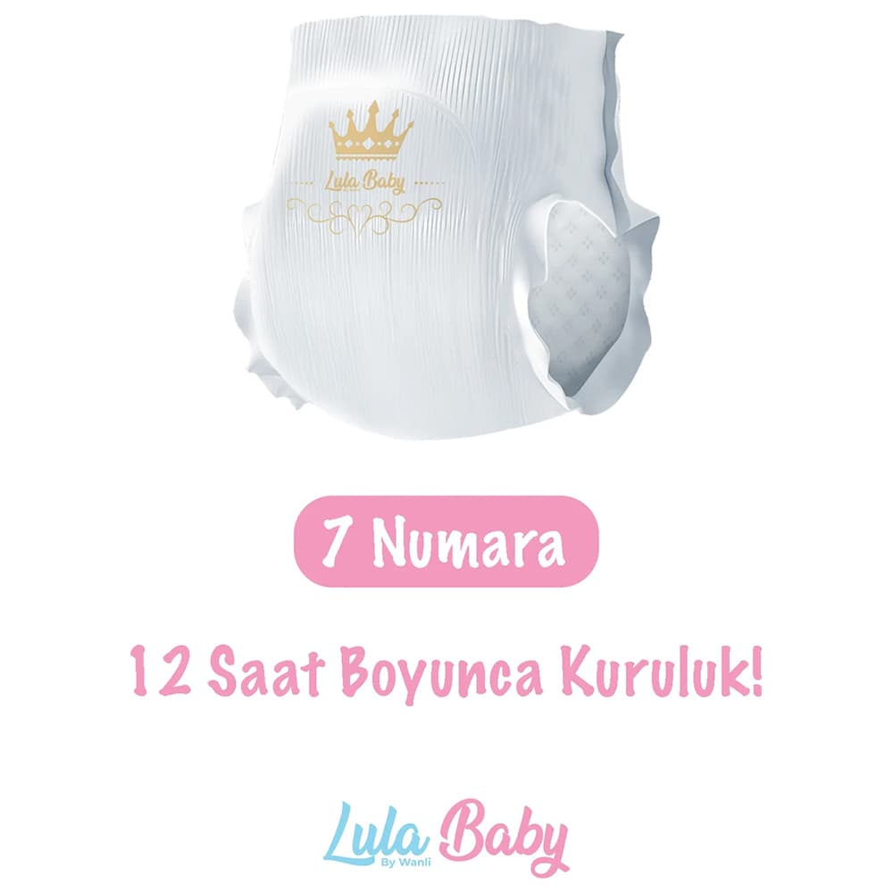 Lula Baby Premium Fırsat Paketi 7 Numara Külot Bebek Bezi 1 Paket 40 Adet
