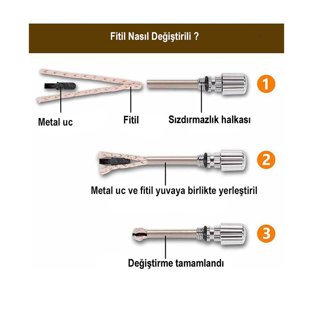 Kibritli Benzinli Metal Çakmak Anahtarlık 1 Adet