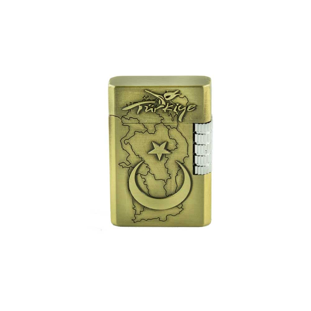 Kendinden Kabartmalı Ay Yıldız Türkiye Haritası Desenli Metal Gazlı Çakmak 1 Adet Kendinden Kabartmalı Ay Yıldız Türkiye Haritası Desenli Metal Gazlı Çakmak 1 Adet