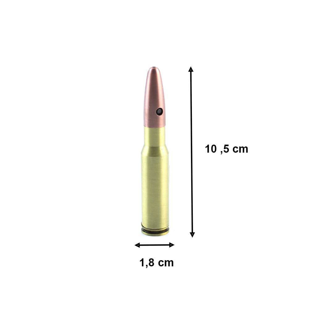 Kahverengi Başlıklı Lazer Işıklı 50 Kalibre Mermi Çakmak 1 Adet