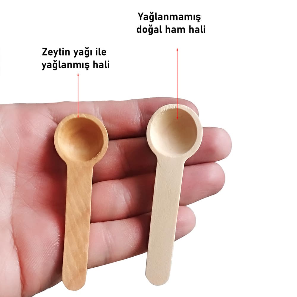 Ahşap Mini Baharat Kaşığı 6lı