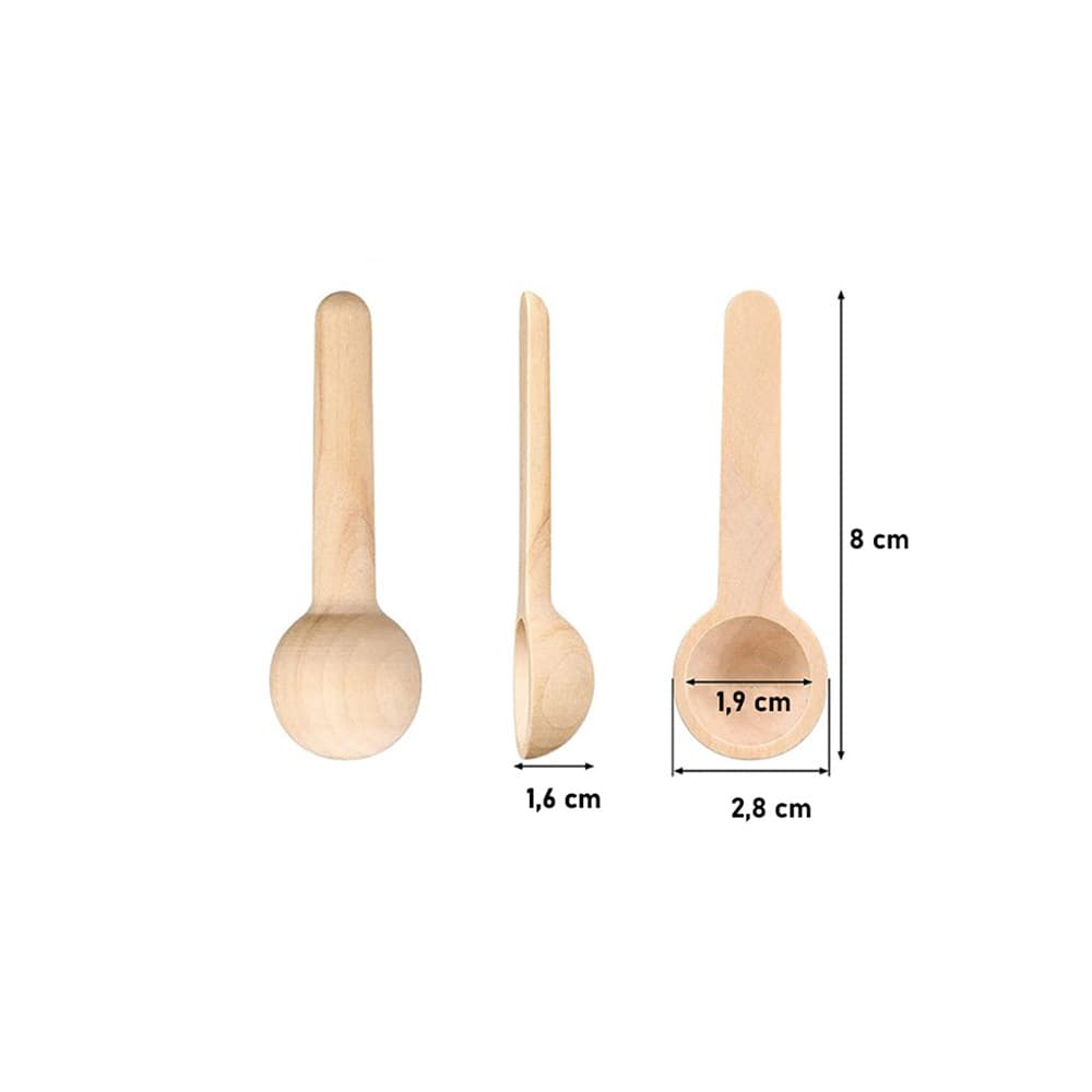 Ahşap Mini Baharat Kaşığı 6lı