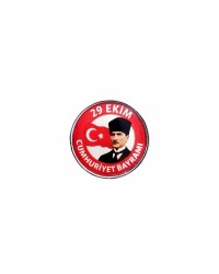29 Ekim Cumhuriyet Bayramı Atatürk ve Türk Bayrağı Temalı Damla Etiketli Metal Yaka Rozeti 1 Adet 29 Ekim Cumhuriyet Bayramı Atatürk ve Türk Bayrağı Temalı Damla Etiketli Metal Yaka Rozeti 1 Adet