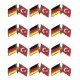 Almanya Türkiye Flamalı Metal Yaka Rozeti 1 Paket 12 li Almanya Türkiye Flamalı Metal Yaka Rozeti 1 Paket 12 li