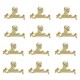 Atatürk Silüet İmza Tasarımlı Gold Renk Metal Yaka Rozeti 1 Paket 12li Atatürk Silüet İmza Tasarımlı Gold Renk Metal Yaka Rozeti 1 Paket 12li