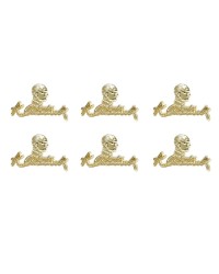 Atatürk Silüet İmza Tasarımlı Gold Renk Metal Yaka Rozeti 1 Paket 6'lı Atatürk Silüet İmza Tasarımlı Gold Renk Metal Yaka Rozeti 1 Paket 6'lı