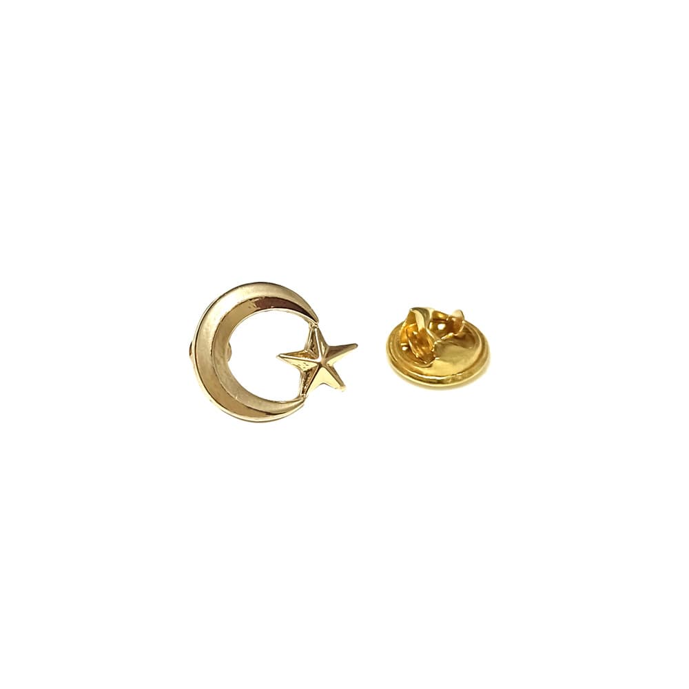 Ay Yıldız Gold Renk Metal Yaka Rozeti 1 Adet Ay Yıldız Gold Renk Metal Yaka Rozeti 1 Adet