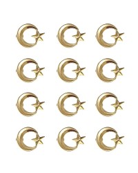 Ay Yıldız Gold Renk Metal Yaka Rozeti 1 Paket 12li Ay Yıldız Gold Renk Metal Yaka Rozeti 1 Paket 12li