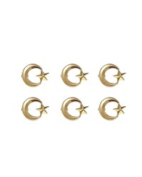 Ay Yıldız Gold Renk Metal Yaka Rozeti 1 Paket 6lı Ay Yıldız Gold Renk Metal Yaka Rozeti 1 Paket 6lı