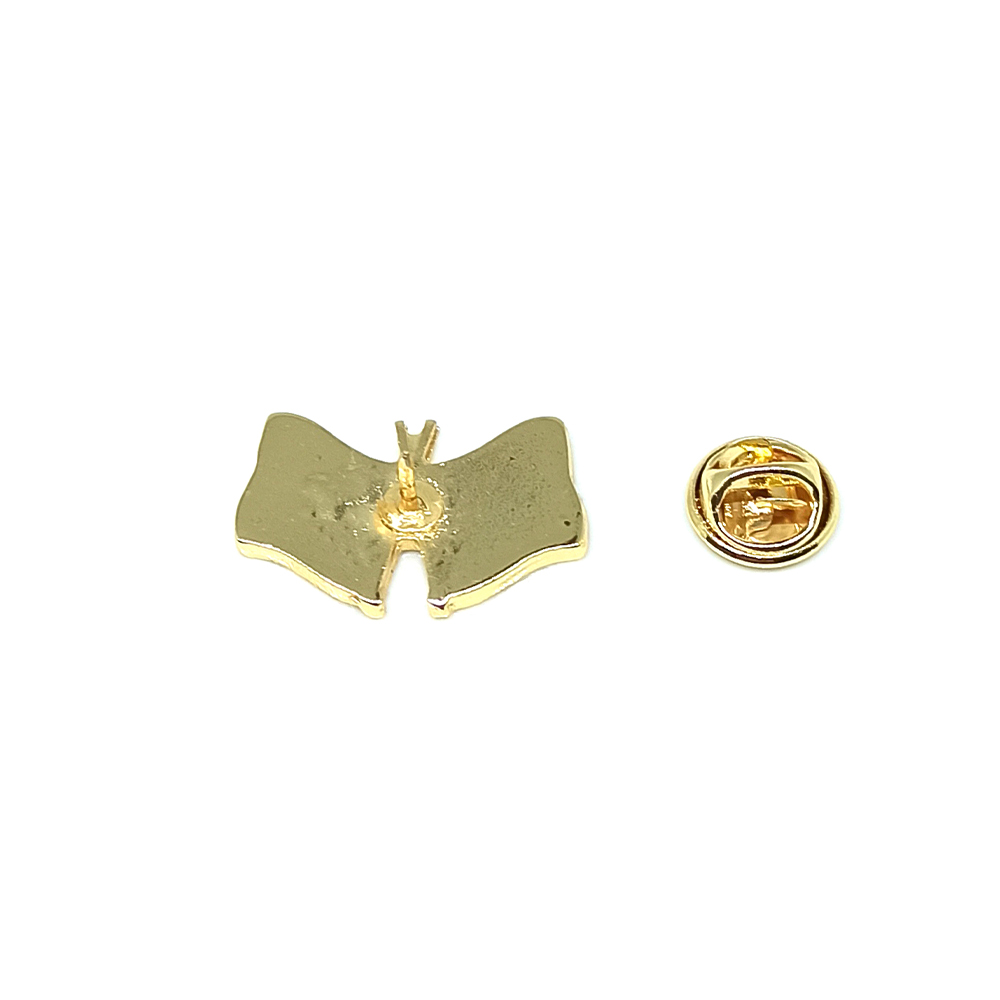 Azerbaycan Türkiye Flamalı Renkli Gold Renk Metal Rozet 1 Paket 6lı