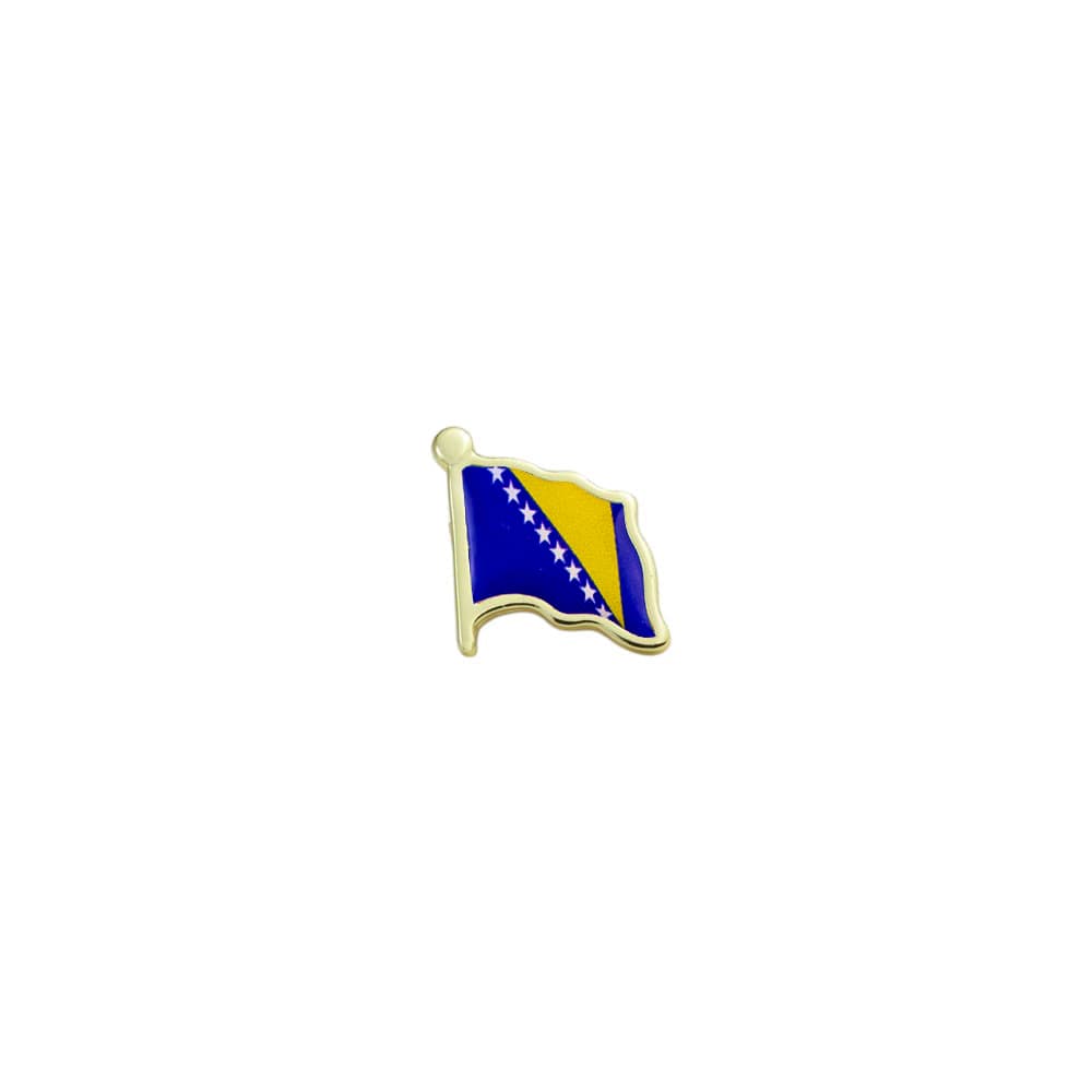 Bosna Hersek Bayrağı Zamak Metal Yaka Rozeti 1 Adet Bosna Hersek Bayrağı Zamak Metal Yaka Rozeti 1 Adet