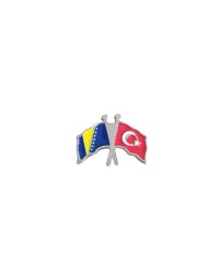 Bosna Hersek Türkiye Flamalı Bayrak Metal Yaka Rozeti 1 Adet Bosna Hersek Türkiye Flamalı Bayrak Metal Yaka Rozeti 1 Adet