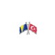 Bosna Hersek Türkiye Flamalı Bayrak Metal Yaka Rozeti 1 Adet Bosna Hersek Türkiye Flamalı Bayrak Metal Yaka Rozeti 1 Adet