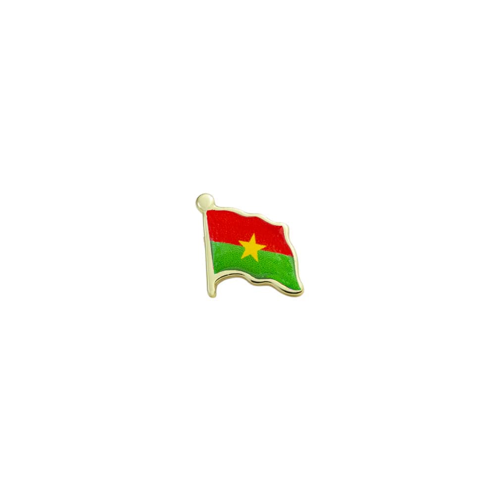 Burkina Faso Bayrağı Zamak Metal Yaka Rozeti 1 Adet Burkina Faso Bayrağı Zamak Metal Yaka Rozeti 1 Adet