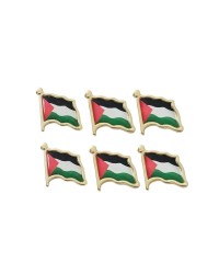 Damla Etiket Filistin Bayrak Görselli Gold Renk Metal Yaka Rozeti 1 Paket 6lı Damla Etiket Filistin Bayrak Görselli Gold Renk Metal Yaka Rozeti 1 Paket 6lı