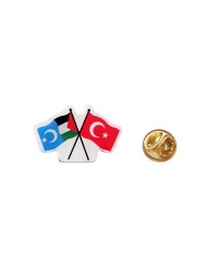 Doğu Türkistan Filistin ve Türk Bayrak Flamalı Yaka Rozeti 1 Adet Doğu Türkistan Filistin ve Türk Bayrak Flamalı Yaka Rozeti 1 Adet