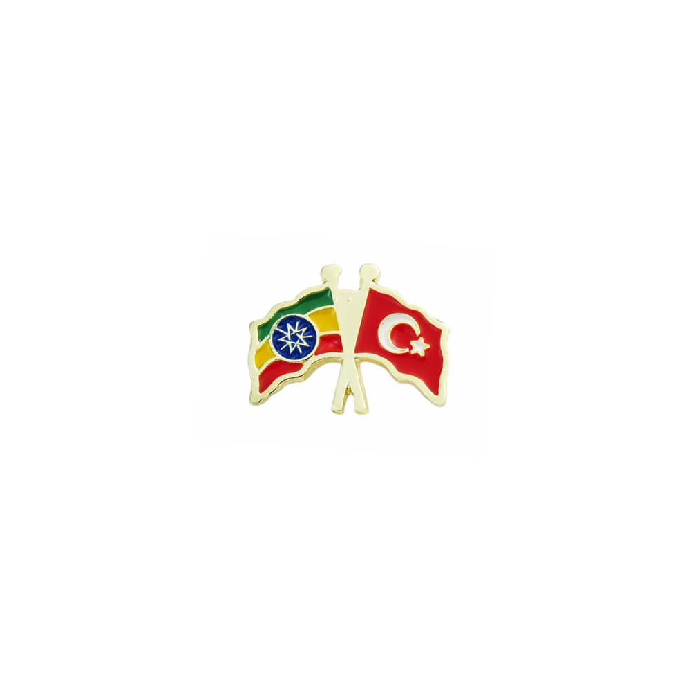 Etiyopya ve Türkiye Bayrak Metal Yaka Rozeti 1 Adet Etiyopya ve Türkiye Bayrak Metal Yaka Rozeti 1 Adet