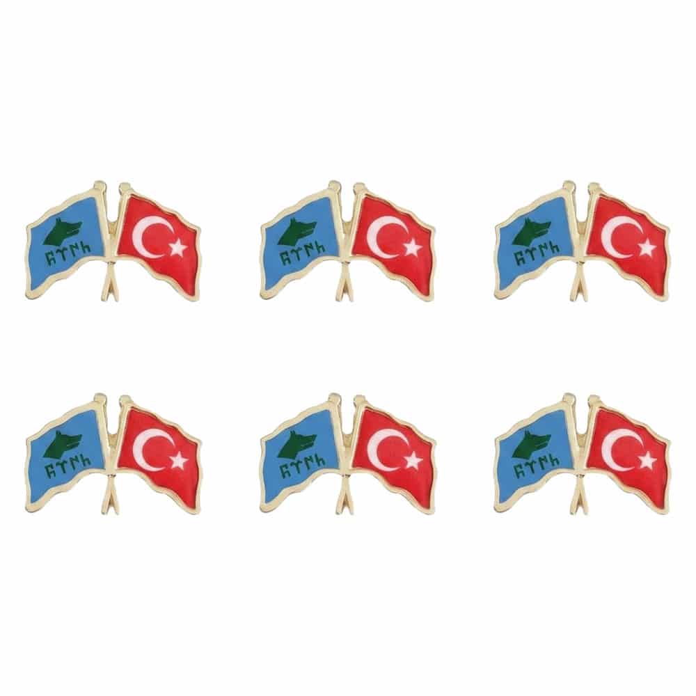 Göktürk ve Türk Bayrağı Yaka Rozeti 1 Paket 6lı Göktürk ve Türk Bayrağı Yaka Rozeti 1 Paket 6lı