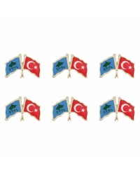 Göktürk ve Türk Bayrağı Yaka Rozeti 1 Paket 6lı Göktürk ve Türk Bayrağı Yaka Rozeti 1 Paket 6lı