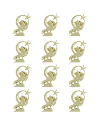 Gold Renk Ay Yıldızlı Uluyan Kurt Metal Yaka Rozeti 1 Paket 12'li Gold Renk Ay Yıldızlı Uluyan Kurt Metal Yaka Rozeti 1 Paket 12'li