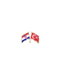 Hırvatistan Türkiye Flamalı Bayrak Yaka Rozeti 1 Adet Hırvatistan Türkiye Flamalı Bayrak Yaka Rozeti 1 Adet