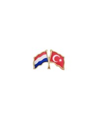 Hollanda Türkiye Flamalı Bayrak Yaka Rozeti 1 Adet Hollanda Türkiye Flamalı Bayrak Yaka Rozeti 1 Adet