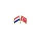 Hollanda Türkiye Flamalı Bayrak Yaka Rozeti 1 Adet Hollanda Türkiye Flamalı Bayrak Yaka Rozeti 1 Adet