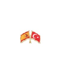 İspanya Türkiye Flamalı Bayrak Yaka Rozeti 1 Adet İspanya Türkiye Flamalı Bayrak Yaka Rozeti 1 Adet
