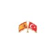 İspanya Türkiye Flamalı Bayrak Yaka Rozeti 1 Adet İspanya Türkiye Flamalı Bayrak Yaka Rozeti 1 Adet