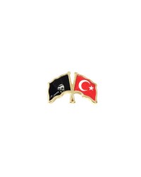 Kalpaklı Atatürk ve Türk Bayrağı Metal Yaka Rozeti 1 Adet Kalpaklı Atatürk ve Türk Bayrağı Metal Yaka Rozeti 1 Adet