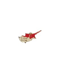 Kıbrıs Haritası Tasarımında Kıbrıs Gazisi Yazılı Metal Yaka Rozeti 1 Adet Kıbrıs Haritası Tasarımında Kıbrıs Gazisi Yazılı Metal Yaka Rozeti 1 Adet
