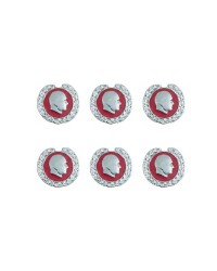 Kırmızı Defne Çelengi İşlemeli Atatürk Silüetli Metal Yaka Rozeti 1 Paket 6lı Kırmızı Defne Çelengi İşlemeli Atatürk Silüetli Metal Yaka Rozeti 1 Paket 6lı