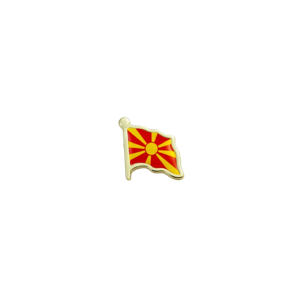 Kuzey Makedonya Bayrağı Zamak Metal Yaka Rozeti 1 Adet Kuzey Makedonya Bayrağı Zamak Metal Yaka Rozeti 1 Adet