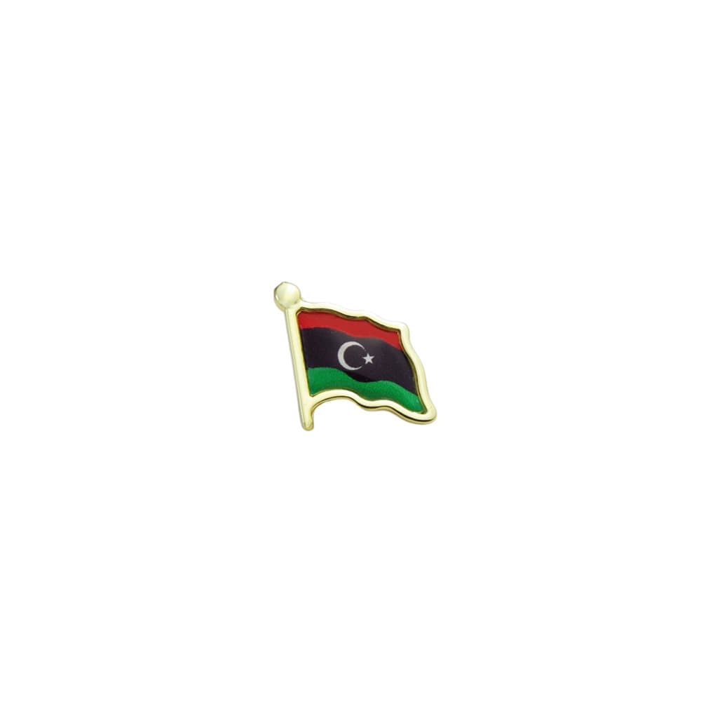 Metal Üzeri Damla Etiket Libya Bayrağı Yaka Rozeti 1 Adet Metal Üzeri Damla Etiket Libya Bayrağı Yaka Rozeti 1 Adet
